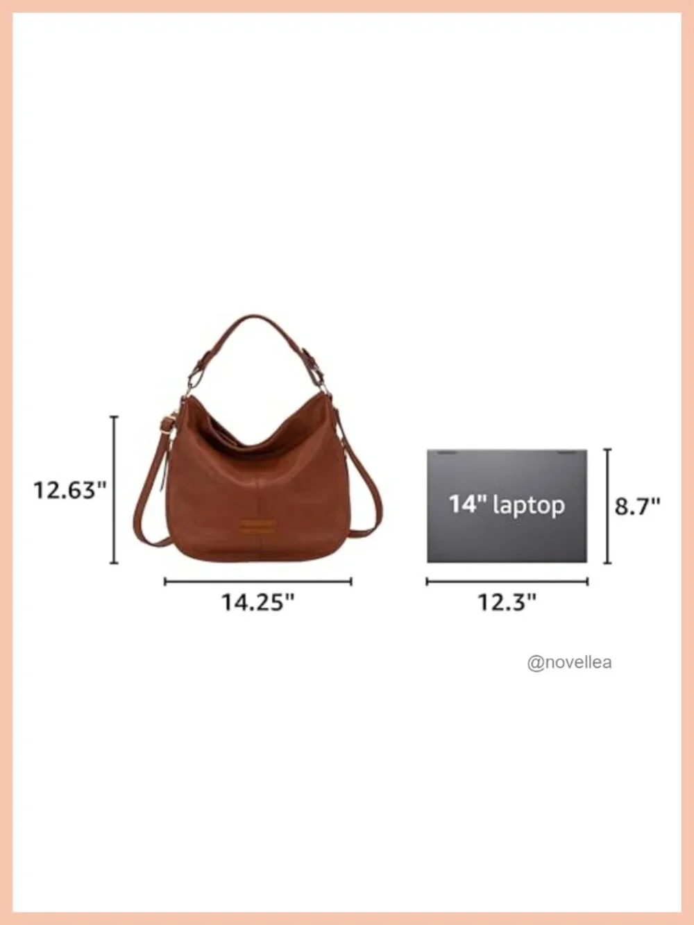 Hobo Bag for Women Shoulder Purse Vegan Leather Large Tote Crossbody